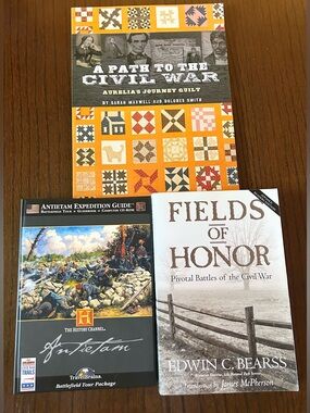 Civil War Books Set of 3 History, Battlefield Guide & Quilt Pattern Book
